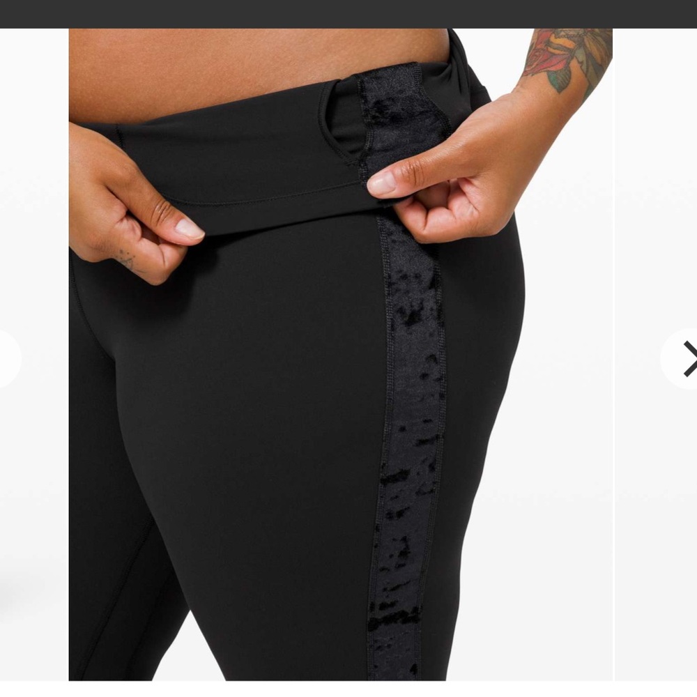 Lululemon Velvet Align Super High-Rise Pant 2 Black Crushed Velvet